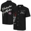 Washington Mystics round21 Unisex Lucky Strike Full-Button Bowling Shirt – Black
