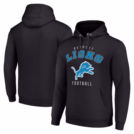 Detroit Lions Starter Unisex Logo Pullover Hoodie – Black