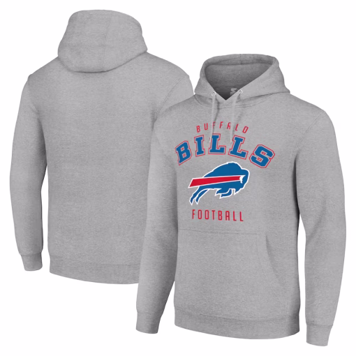 Buffalo Bills Starter Unisex Logo Pullover Hoodie – Heather Gray