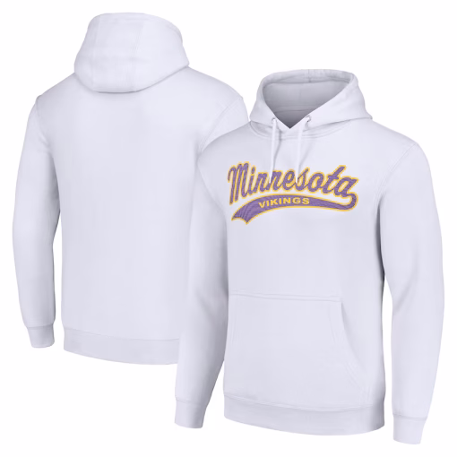 Minnesota Vikings Starter Unisex Tailsweep Pullover Hoodie – White
