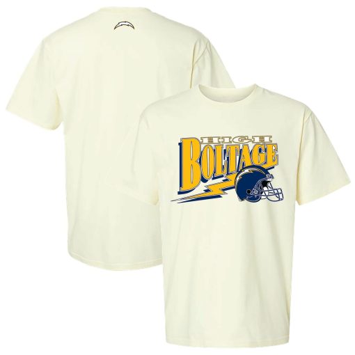 Los Angeles Chargers The Wild Collective Unisex Super Chargers Scoop Neck T-Shirt – Cream