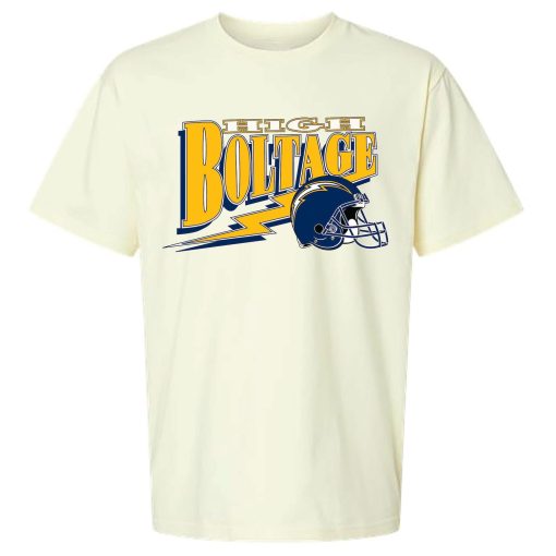 Los Angeles Chargers The Wild Collective Unisex Super Chargers Scoop Neck T-Shirt – Cream - Image 2