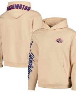 Washington Mystics The Wild Collective Unisex Graffiti Acid Wash Pullover Hoodie – Cream
