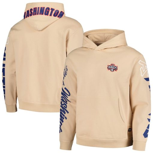 Washington Mystics The Wild Collective Unisex Graffiti Acid Wash Pullover Hoodie – Cream