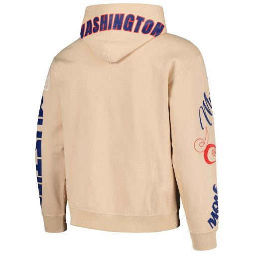 Washington Mystics The Wild Collective Unisex Graffiti Acid Wash Pullover Hoodie – Cream - Image 3