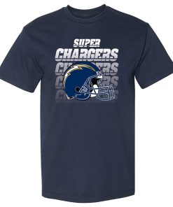 Alternative view of Los Angeles Chargers The Wild Collective Unisex Super Chargers Super Chargers Scoop Neck T-Shirt – Navy