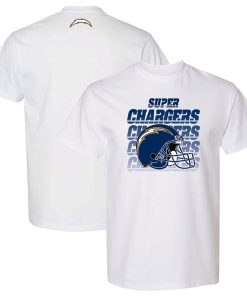 Los Angeles Chargers The Wild Collective Unisex Super Chargers Scoop Neck T-Shirt – White