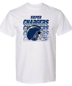 Alternative view of Los Angeles Chargers The Wild Collective Unisex Super Chargers Scoop Neck T-Shirt – White