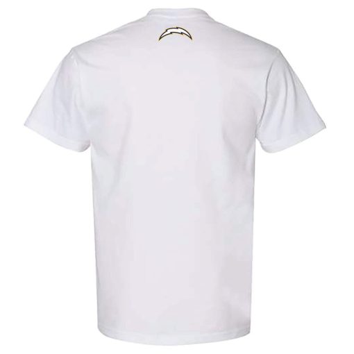Los Angeles Chargers The Wild Collective Unisex Super Chargers Scoop Neck T-Shirt – White - Image 3