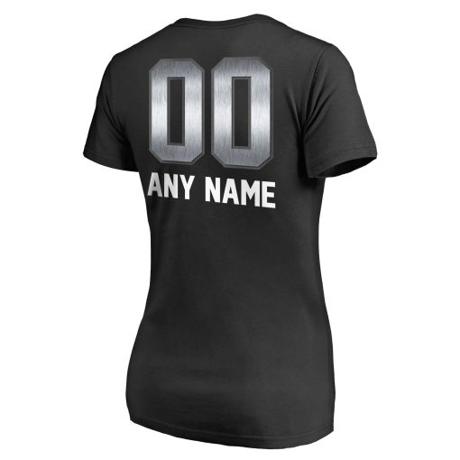 Las Vegas Raiders Women’s Personalized Midnight Mascot T-Shirt – Black - Image 3