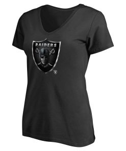 Alternative view of Las Vegas Raiders Women’s Personalized Midnight Mascot T-Shirt – Black