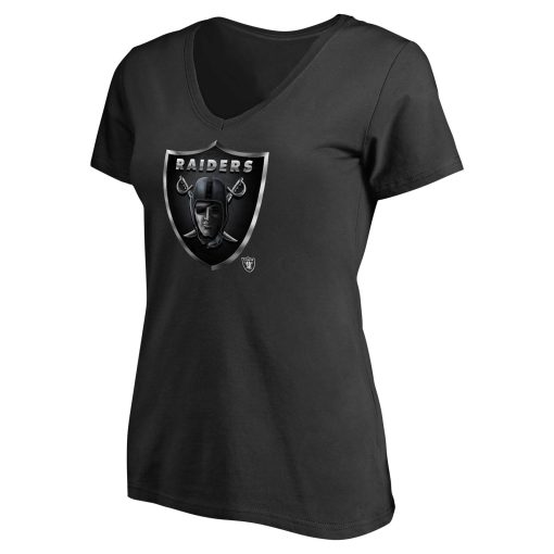 Las Vegas Raiders Women’s Personalized Midnight Mascot T-Shirt – Black - Image 2