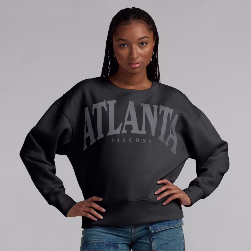 Atlanta Falcons Fanatics Women’s Elements Pullover Sweatshirt – Black - Image 4