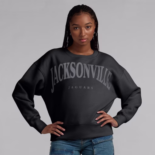 Jacksonville Jaguars Fanatics Women’s Elements Pullover Sweatshirt – Black - Image 4