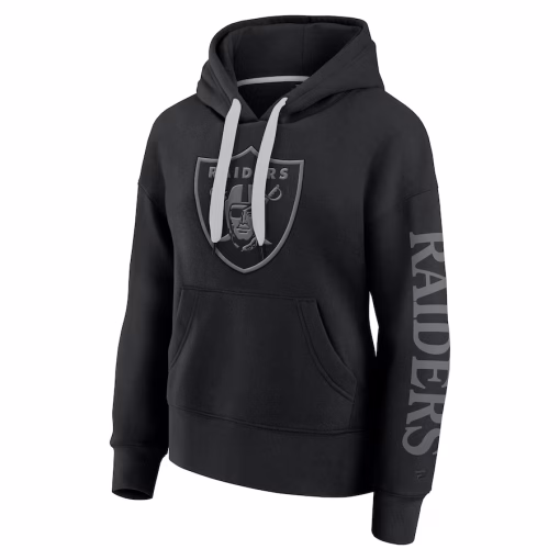 Las Vegas Raiders Fanatics Women’s Next Elements Pullover Hoodie – Black - Image 2