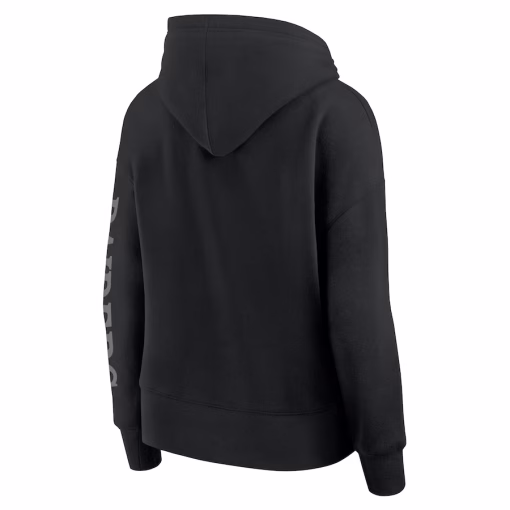 Las Vegas Raiders Fanatics Women’s Next Elements Pullover Hoodie – Black - Image 3