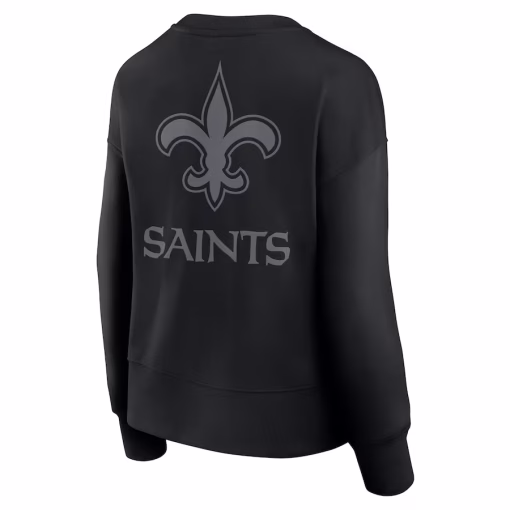 New Orleans Saints Fanatics Women’s Elements Pullover Sweatshirt – Black - Image 3