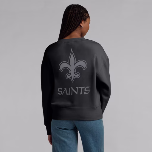 New Orleans Saints Fanatics Women’s Elements Pullover Sweatshirt – Black - Image 5