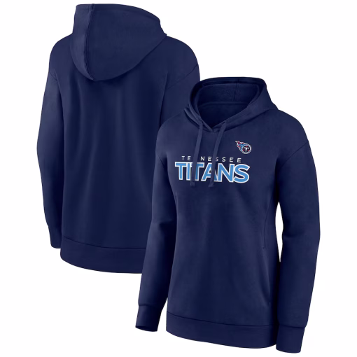 Tennessee Titans Fanatics Women’s Iconic Cotton Fleece Checklist Pullover Hoodie – Navy