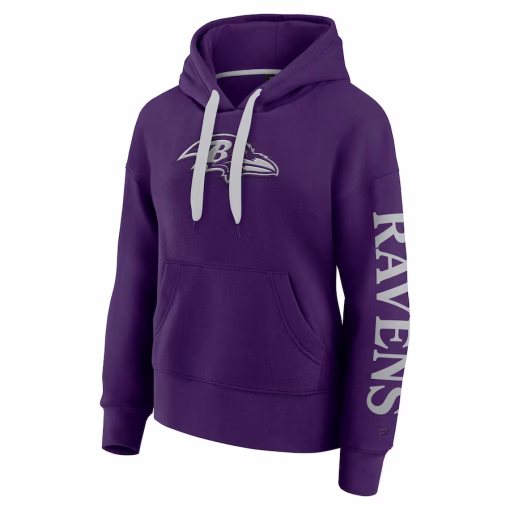 Baltimore Ravens Fanatics Women’s Elements Next Pullover Hoodie – Purple - Image 2