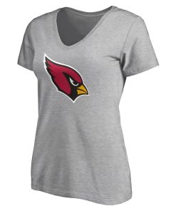 Alternative view of Arizona Cardinals Women’s Team Authentic Custom V-Neck T-Shirt – Gray