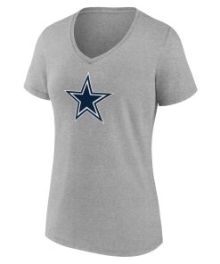 Alternative view of Dallas Cowboys Women’s Team Authentic Custom V-Neck T-Shirt – Gray