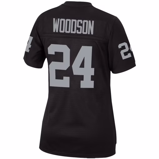 Charles Woodson Las Vegas Raiders Mitchell & Ness Women’s Legacy Replica Team Jersey – Black - Image 3