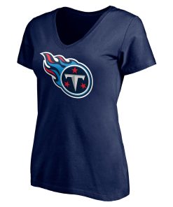Alternative view of Tennessee Titans Women’s Team Authentic Personalized Name & Number V-Neck T-Shirt – Navy