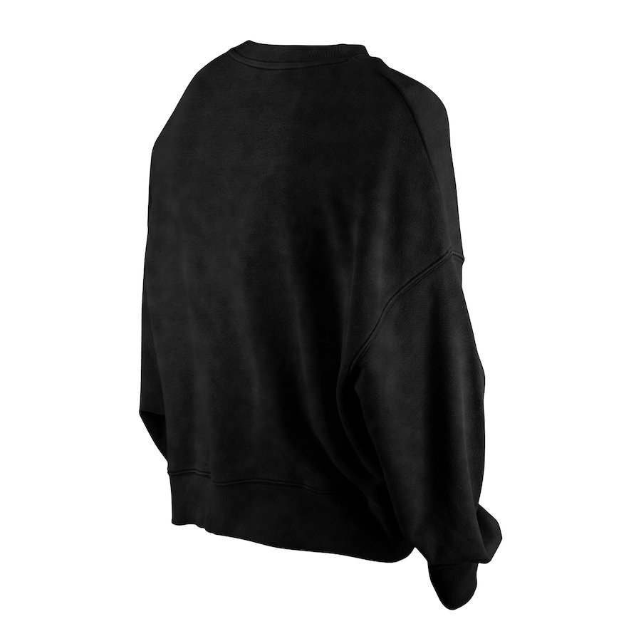 San Antonio Spurs New Era Women's Hardwood Classics Enzyme Wash Oversized Boxy Pullover Sweatshirt – Black - Image 3