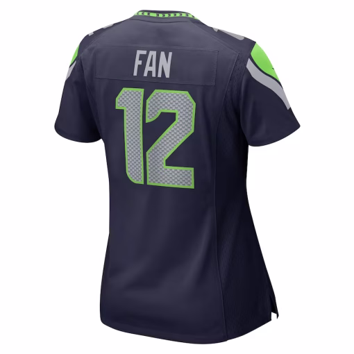 12s Seattle Seahawks Nike Women’s Player Jersey – Navy - Image 3