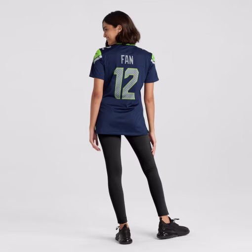 12s Seattle Seahawks Nike Women’s Player Jersey – Navy - Image 5