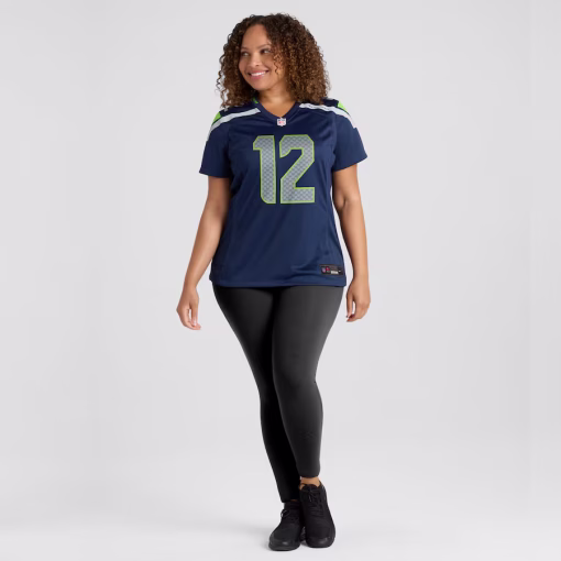 12s Seattle Seahawks Nike Women’s Player Jersey – Navy - Image 6