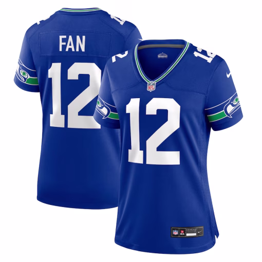 12s Seattle Seahawks Nike Women’s Player Jersey – Royal