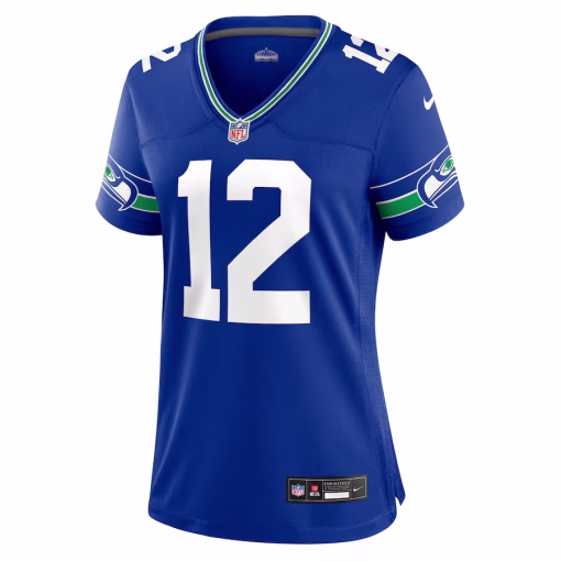 12s Seattle Seahawks Nike Women’s Player Jersey – Royal - Image 2