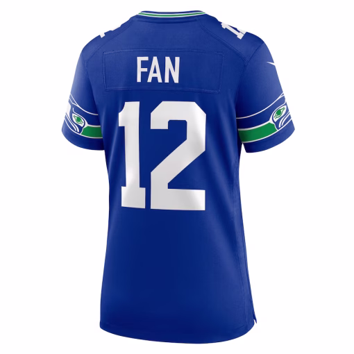 12s Seattle Seahawks Nike Women’s Player Jersey – Royal - Image 3