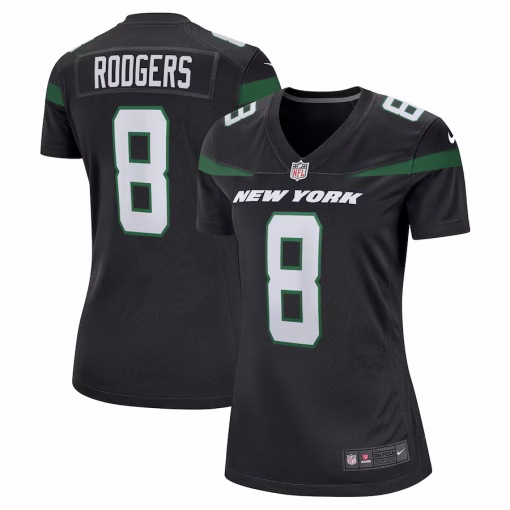Aaron Rodgers New York Jets Nike Women’s Player Jersey – Black