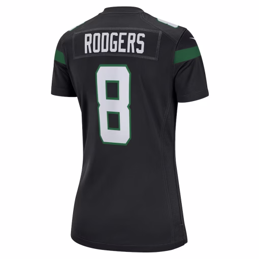 Aaron Rodgers New York Jets Nike Women’s Player Jersey – Black - Image 2