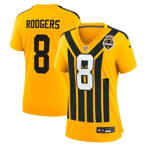 Aaron Rodgers Pittsburgh Steelers Nike Women’s Alternate 1933 Throwback Game Jersey – Gold