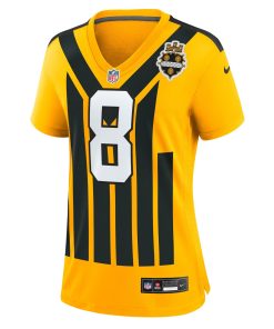 Alternative view of Aaron Rodgers Pittsburgh Steelers Nike Women’s Alternate 1933 Throwback Game Jersey – Gold