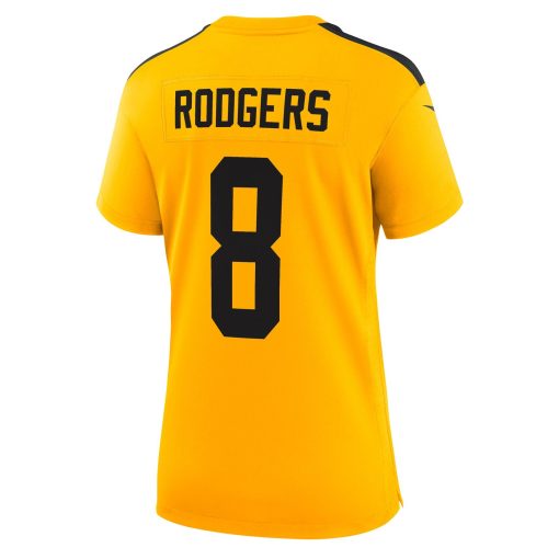 Aaron Rodgers Pittsburgh Steelers Nike Women’s Alternate 1933 Throwback Game Jersey – Gold - Image 3