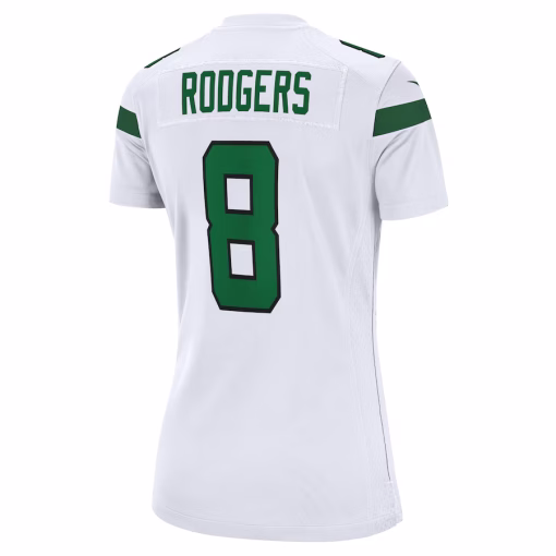 Aaron Rodgers New York Jets Nike Women’s Player Jersey – White - Image 2