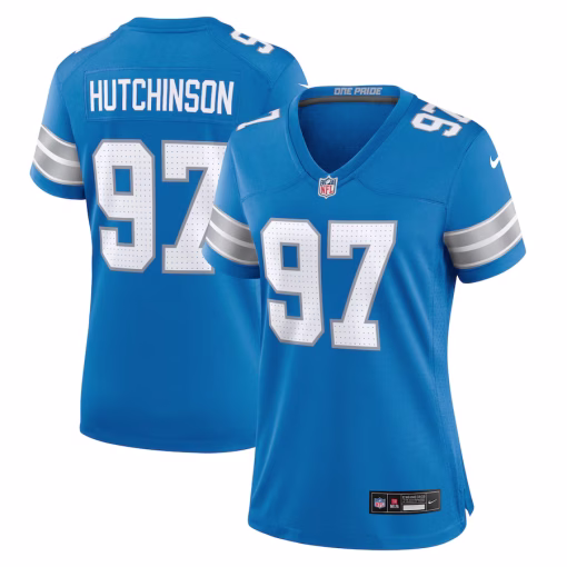 Aidan Hutchinson Detroit Lions Nike Women’s Game Jersey – Blue