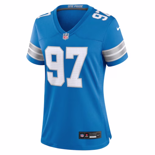 Aidan Hutchinson Detroit Lions Nike Women’s Game Jersey – Blue - Image 2
