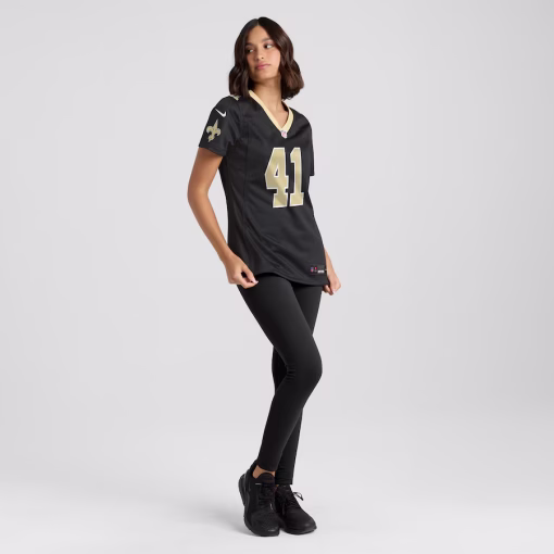 Alvin Kamara New Orleans Saints Nike Women’s Game Jersey – Black - Image 4