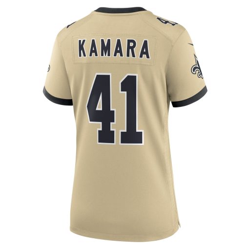 Alvin Kamara New Orleans Saints Nike Women’s Gameday Golds Alternate Game Player Jersey – Gold - Image 3