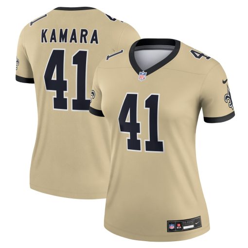 Alvin Kamara New Orleans Saints Nike Women’s Gameday Golds Alternate Legend Player Performance Top – Gold
