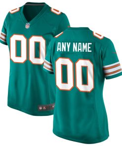 Miami Dolphins Nike Women’s Alternate Custom Game Jersey – Aqua