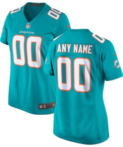 Miami Dolphins Nike Women’s Custom Game Jersey – Aqua