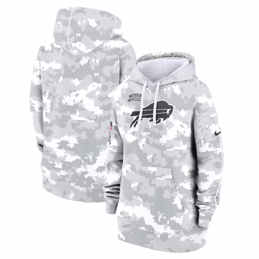 Buffalo Bills Nike Women’s 2024 Salute To Service Club Fleece Oversized Pullover Hoodie – Arctic Camo