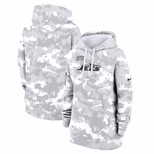 New York Jets Nike Women’s 2024 Salute To Service Club Fleece Oversized Pullover Hoodie – Arctic Camo